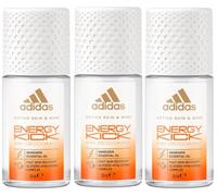 adidas 24H Lot de 3 déodorants à bille 50 ml - Energy Kick (mandarine)