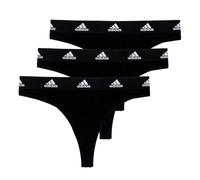 adidas 3 pièces Thong Strings, 3 x Noir, XS Femme