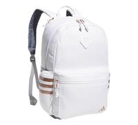 adidas 3-Stripe Classic Backpack for Men and Women, Bag with Laptop Sleeve Sac à Dos, Blanc/Or Rose/5.0, Taille Unique Mixte Adulte