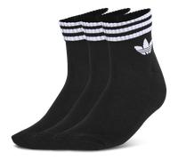 Adidas 3-stripes Ankle Socks 3 Pairs Unisexe - Chaussettes, Noir - Taille 34-36 - Poly (Polyester) Black 34-36