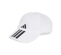adidas Mixte Baseball 3 Stripes Climaproof Hat, White/Black, M-L