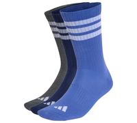 adidas - 3-Stripes Essential Concept Crew 3-Pack - Chaussettes multifonctions - EU 37-39 - dual indigo / dark grey heather / blue / white