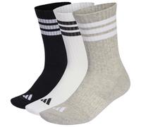 adidas - 3-Stripes Essential Concept Crew 3-Pack - Chaussettes multifonctions - EU 37-39 - medium grey heather / white / black