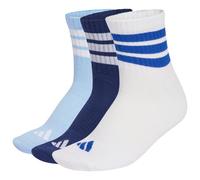 adidas - 3-Stripes Essential Concept Mid 3-Pack - Chaussettes multifonctions - EU 34-36 - dark blue / white / glow blue