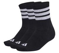 LOT DE 3PAIRES DE CHAUSSETTES AMORTIES SPORTSWEAR MI-MONTANTES À MOTIF 3BANDES Black / White / White 37-39