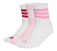 adidas - 3-Stripes Essential Concept Mid 3-Pack - Chaussettes multifonctions - EU 40-42 - white / clear pink / active maroon