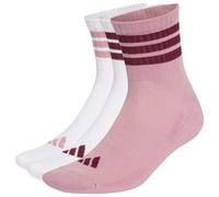 adidas - 3-Stripes Essential Concept Mid 3-Pack - Chaussettes multifonctions - EU 43-45 - white / magic mauve / maroon