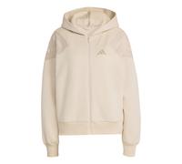 Adidas 3 Stripes Future Icon Full Zip Hoodie W felpa con cappuccio donna beige