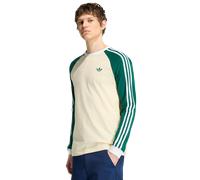 T-SHIRT MANCHES LONGUES 3BANDES Warm Vanilla / Collegiate Green M
