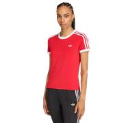 Adidas 3 Stripes Slim T-shirt Femme - T-Shirts, Rouge - Taille 42 - Jersey de coton Red 42
