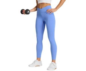 adidas 3 Stripes Studio All Me 7/8 X-Over Leggings Women Leggings XL Bleu