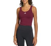 adidas 3 Stripes Studio All Me Light Support Tank Top Women Débardeurs S Rouge foncé