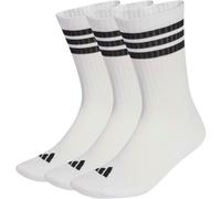 Adidas Chaussettes 3-Stripes Essential Crew, rembourrées, Blanc/Noir/Noir, 34-36, 3 paires