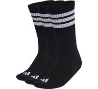 Adidas Chaussettes Crew 3 paires Rembourrées 3 Bandes Noir/Blanc Taille S EU