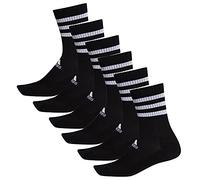 adidas Lot de 6 paires de chaussettes unisexes à 3 bandes, noir3, 40-42