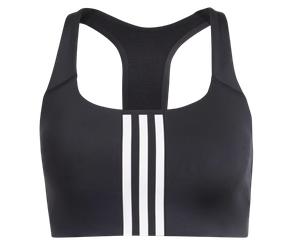 adidas 3S Powerimpact Training Medium-Support 3-Stripes Brassière XSC-D Noir