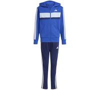 adidas Mixte enfant SEASONAL ESSENTIALS TIBERIO 3 STRIPES FLEECE TRACKSUIT, team royal blue/white/glow blue, 11-12 Years