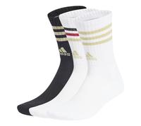 adidas 3Stripes Cushioned Sportswear Crew Socks 3 Pair Pack, Chaussettes ras du cou Mixte, white/black/white/team sand,
