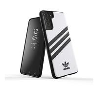 Coque Adidas en cuir PU pour Samsung Galaxy S21+ - blanc-noir