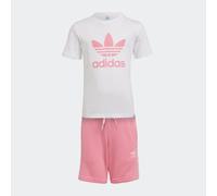 Adidas Adicolor Shorts And Tee Set Bébé - Survêtements, Blanc - Taille 123 - 128 CM - Jersey de coton White 123 - 128 CM