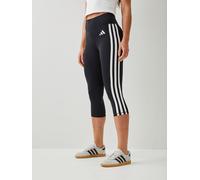 adidas adidas Black Optime Essentials Workout 3-Stripes 3/4 Leggings