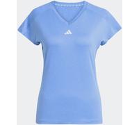 adidas adidas Blue Aeroready Train Essentials Minimal Branding V-Neck T-Shirt