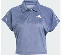 adidas adidas Blue Stadium 3 Stripes Tennis Inspired Jacquard Polo Shirt Blue Medium