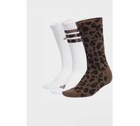 adidas adidas Brown Leopard Print Crew Socks 3 Pack