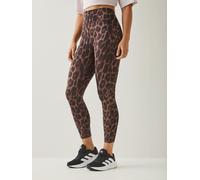adidas adidas Brown Optime Essentials Workout Leopard 7/8 Leggings