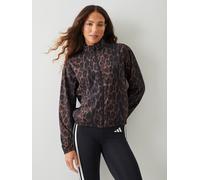 adidas adidas Brown Workout Essentials Leopard Woven Jacket