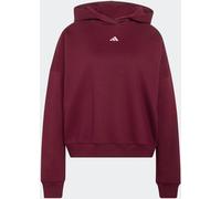 adidas adidas Burgundy 3-Stripe Studio Fleece Hoodie