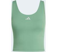 adidas adidas Green 3-Stripe Studio All Me Low Support Sports Vest