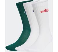 adidas adidas Green Linear Crew Cushioned Socks 3 Pack