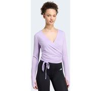 adidas adidas Purple 3-Stripes Studio Ballet Wrap Top