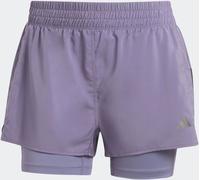 adidas adidas Purple Light Own The Run 3 Stripe Shorts Purple Light EU 40 - 42 (UK 12-14)