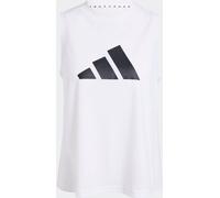 adidas Femme Train Essentials Big Performance Logo Training Tank Top, White/Black, XL