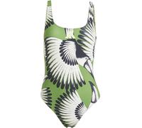 Adidas Adidas X Farm 3-Stripes Swimsuit Womens Vert Gras 14 (L) Female
