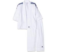 adidas ADIJ200E Evolution Kimono de Judo Homme, Blanc/Bleu, Taille Fabricant : 130/140