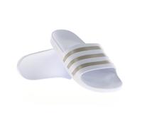 adidas Mixte Adilette Aqua Slides, Cloud White / Platinum / Cloud White, 40.5 EU