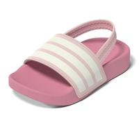 adidas Adilette Estrap Sportswear Sandales à claquettes unisexe pour enfant, Rose transparent, blanc, rose porte-bonheur, 10.0 cm