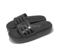 adidas Adilette Platform Triple Black Men Unisex Slip On Casual Sandal HQ6179
