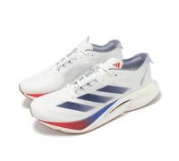 adidas Adizero Boston 12 M White Dark Blue Pure Ruby Men Road Running JI4476