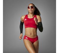 Adidas Adizero Essentials Crop Sports Top Rouge L Femme