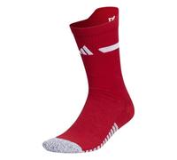 adidas Adizero Football Cushioned Crew Socks 2.0 (1-Pair), Team Power Rouge/Blanc, L Mixte