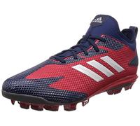 adidas Adizero SP Point Chaussures de baseball à crampons moulés, Power Red Silver Navy, 42 2/3 EU