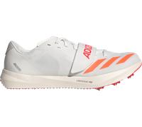 Adidas Chaussure d'athlétisme Adizero TJ/PV Unisexe à pointes Blanc/Orange 38 2/3