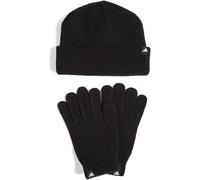 adidas Mixte Glove + Beanie Pack, Black/White, L