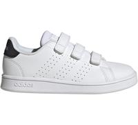 Adidas Advantage Court Trainers Wht/Black/Slvr 1 (33) Unisex