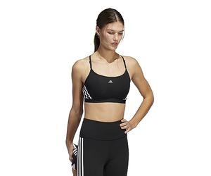 Adidas Aeroreact Training Light-Support 3-Stripes Sports Bra Female Adult, Black/White, XLDD