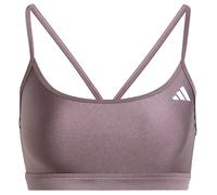 adidas Aeroreact Training Light Support Shiny Bra, Soutien-Gorge d'entraînement à Maintien léger aux Femmes, Shadow Fig,